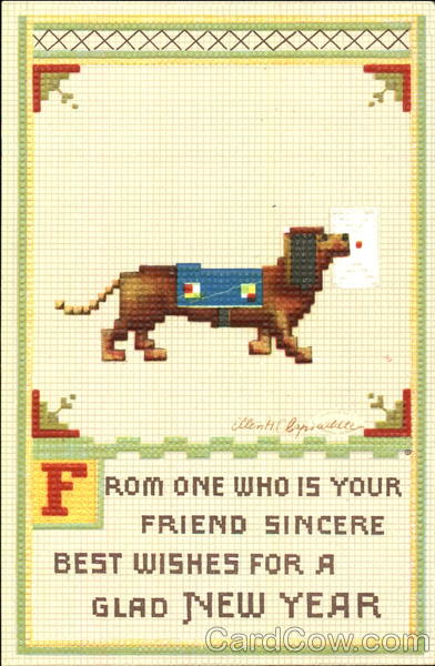 Best Wishes For A Glad New Year Ellen Clapsaddle New Year's