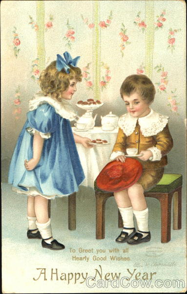 A Happy New Year Ellen Clapsaddle New Year's