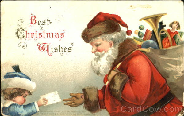Best Christmas Wishes Ellen Clapsaddle Santa Claus
