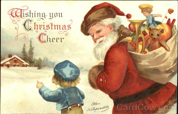 Wishing You Christmas Cheer Ellen Clapsaddle Santa Claus