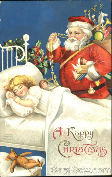 A Happy Christmas Ellen Clapsaddle Santa Claus