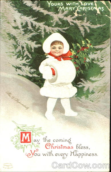 Yours With Love Mary Christmas Ellen Clapsaddle Children
