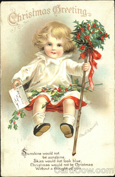 Christmas Greeting Ellen Clapsaddle Children