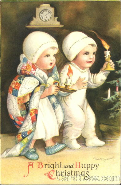 A Bright And Happy Christmas Ellen Clapsaddle Children