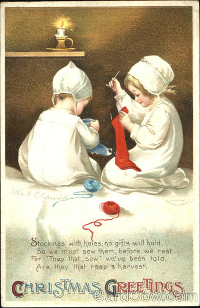 Christmas Greetings Ellen Clapsaddle Children