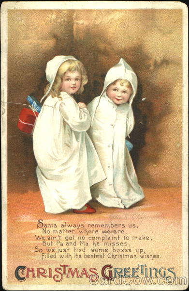 Christmas Greetings Ellen Clapsaddle Children