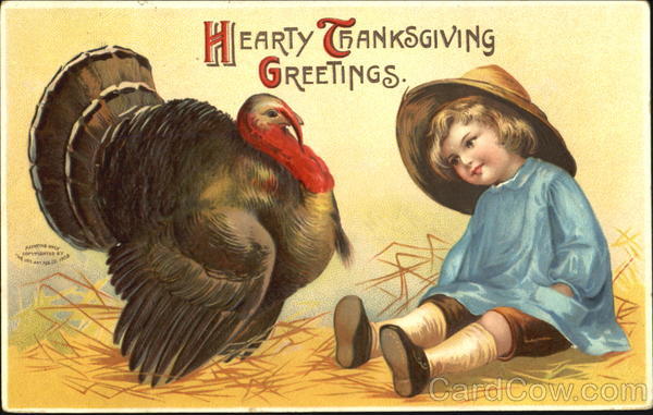 Hearty Thanksgiving Greetings Ellen Clapsaddle Children