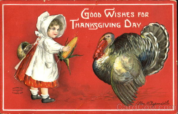 Good Wishes For Thanksgiving Day Ellen Clapsaddle Children