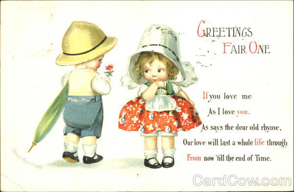 Greetings Fair One Ellen Clapsaddle Children