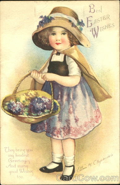 Best Easter Wishes Ellen Clapsaddle With Children