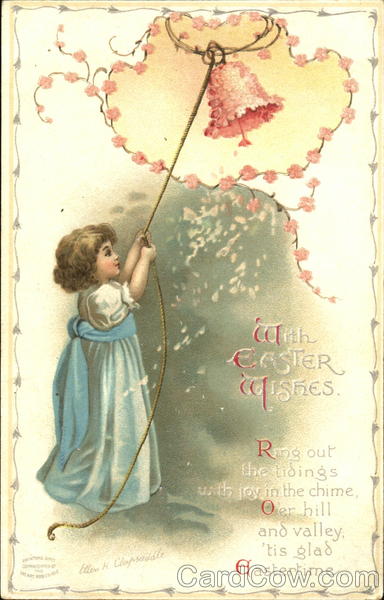 With Easter Wishes Ellen Clapsaddle With Children