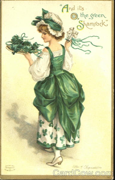And Its O The Green Shamrock Ellen Clapsaddle St. Patrick's Day