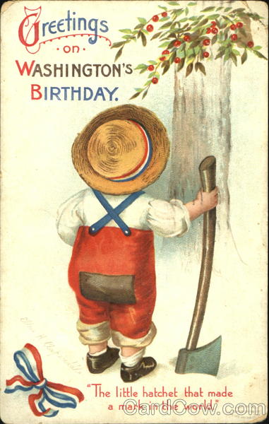 Greetings On Washington's Birthday Ellen Clapsaddle