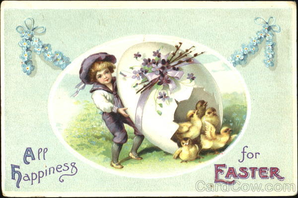 All Happiness For Easter Ellen Clapsaddle With Children