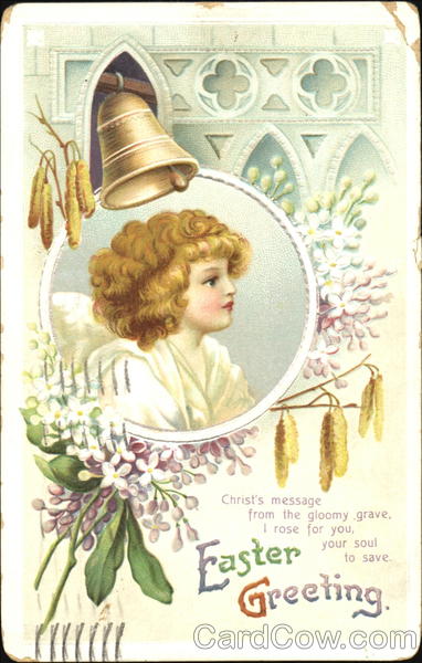 Easter Greeting Ellen Clapsaddle With Angels