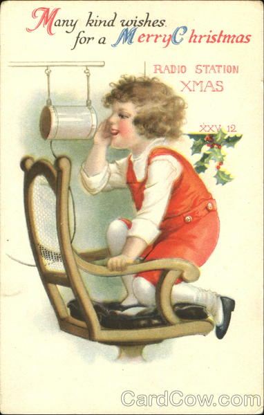 Many Kind Wishes For A Merry Christmas Ellen Clapsaddle