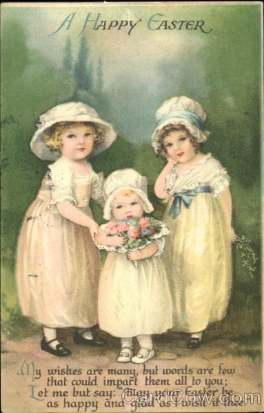 A Happy Easter Ellen Clapsaddle With Children