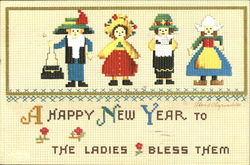 A Happy New Year To The Ladies Bless Them Postcard
