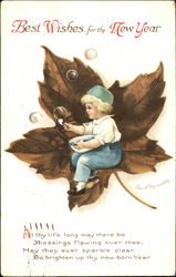 Best Wishes For The New Year Postcard