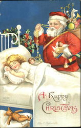 A Happy Christmas Santa Claus Postcard Postcard
