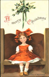 A Merry Christmas Children Postcard Postcard