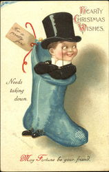 Hearty Christmas Wishes Postcard