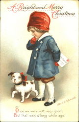 A Bright And Merry Christmas Postcard