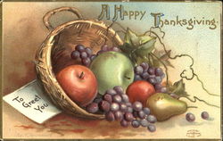 A Happy Thanksgiving Postcard Postcard