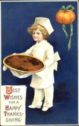 Best Wishes For A Happy Thanksgiving Children Postcard Postcard
