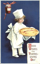Good Wishes For Thanksgiving Day Children Postcard Postcard