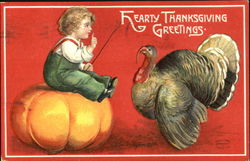 Hearty Thanksgiving Greetings Postcard