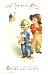 To My Best Love Children Postcard Postcard