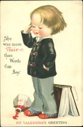 St. Valentine 's Greeting Children Postcard Postcard
