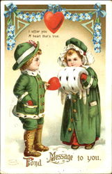 Fond Message To You Children Postcard Postcard