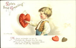 Love's Fond Greeting Children Postcard Postcard