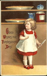 Good Wishes For Thanksgiving Day Children Postcard Postcard