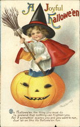 A Joyful Halloween Postcard Postcard