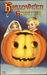 Halloween Greeting Postcard Postcard