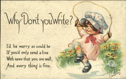 Why Don't You Write? Charles Twelvetrees Postcard Postcard