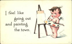 I Feel Like Going Out And Painting The Town Charles Twelvetrees Postcard Postcard