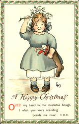 A Happy Christmas Artist Signed Postcard Postcard