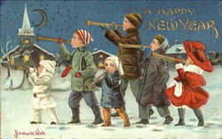 A Happy New Year Bernhardt Wall Postcard Postcard