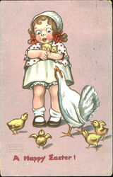 A Happy Easter! With Children Postcard Postcard