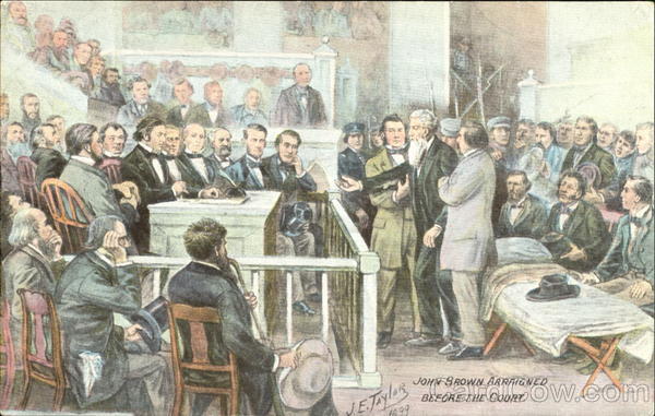 John Brown Arraigned Before The Court Civil War
