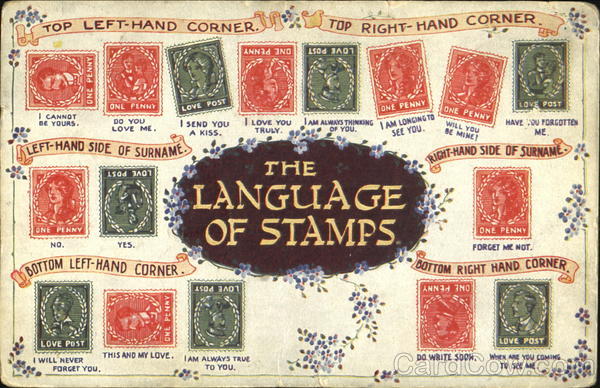 The Language Of Stamps Stamp Postcards