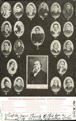 Wives Of Brigham Young And Himself Postcard