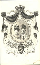 Norweigian King and Queen Postcard