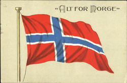 All For Norge Norway Flags Postcard Postcard