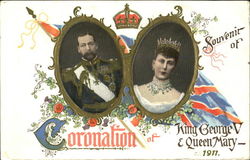 Souvenir Of Coronation Of King George V & Queen Mary Postcard