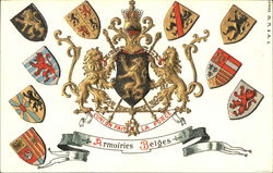 Armoiries Belges Coat of Arms Postcard